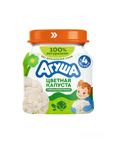 Пюре Агуша цветная капуста 80 гр 96075 - фото 10051
