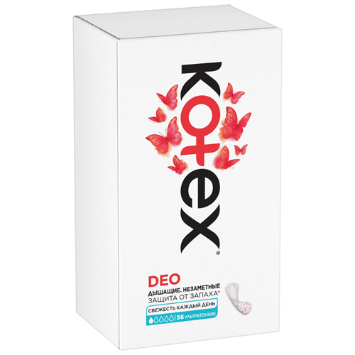 Прокладки ежедневные Kotex Deo Ультратонкие 56шт 96279 - фото 10251