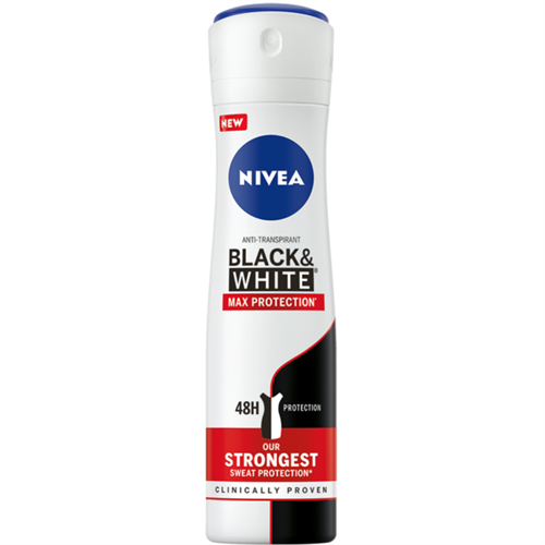 Дезодорант-антиперспирант спрей Nivea Черное и Белое Max Protection 150мл 96300 - фото 10273