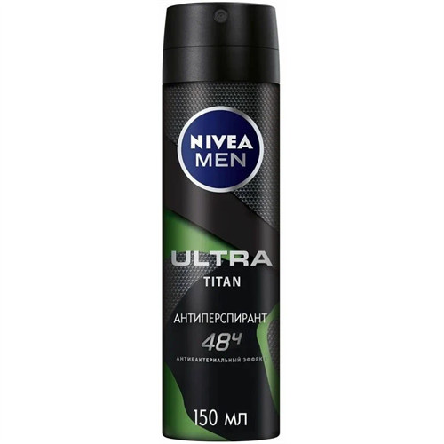 Дезодорант-антиперспирант спрей Nivea Men Ultra Titan 150мл 97333 - фото 10909