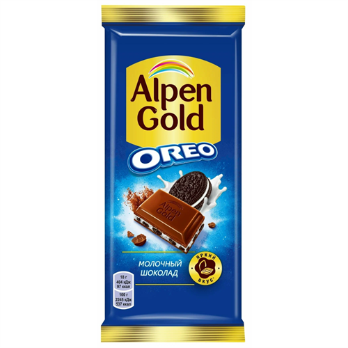 Шоколад Alpen Gold Oreo молочный 85гр 97474 - фото 11044