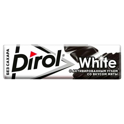 Жевательная резинка Dirol White активированный уголь 13,6гр 97483 - фото 11052