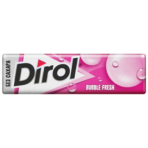 Жевательная резинка Dirol Bubble Fresh Мята и фрукты 13,6гр 97507 - фото 11075