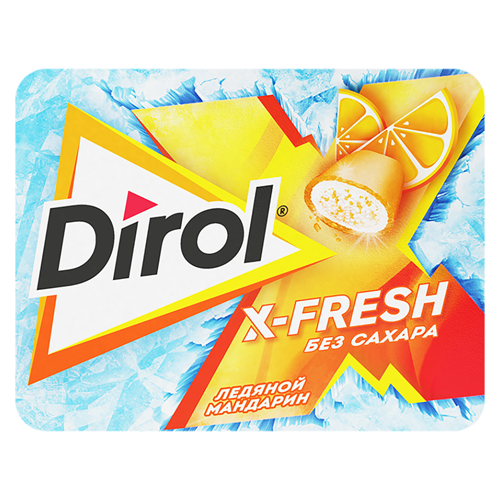 Жевательная резинка Dirol X-fresh Ледяной мандарин 16г 97512 - фото 11080