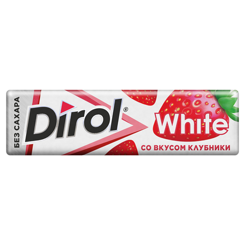 Жевательная резинка Dirol White клубника 13,6гр 97519 - фото 11086