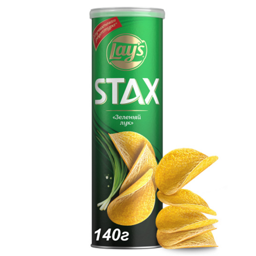 Чипсы картофельные LAY'S Stax Зеленый лук 140гр 97583 - фото 11135