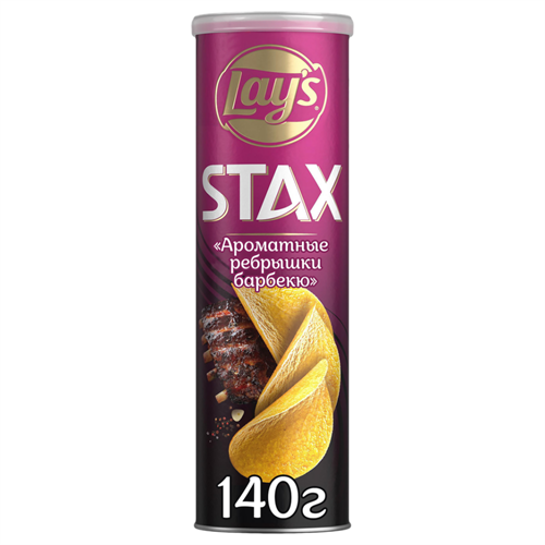 Чипсы картофельные LAY'S Stax Ребрышки барбекю 140гр 97585 - фото 11137