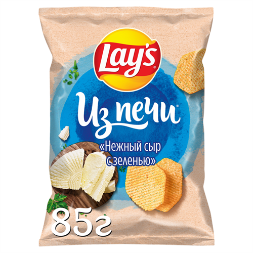 Чипсы картофельные LAY'S Из печи Нежный сыр с зеленью 85г 97586 - фото 11138