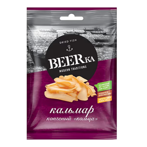 Beerka кальмар копченые кольца 8 гр 97648 - фото 11202