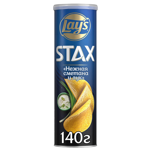 Чипсы картофельные LAY'S Stax Сметана и лук 140гр 97653 - фото 11204