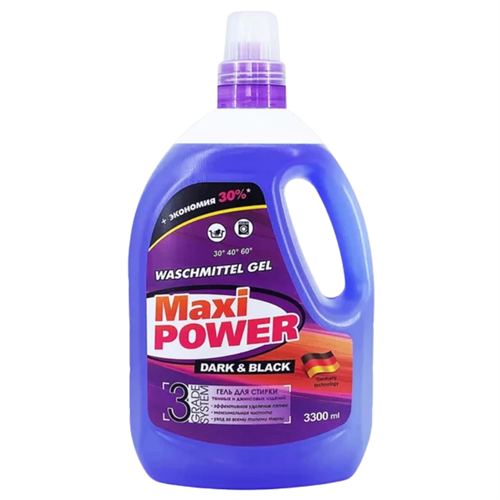 Гель для стирки Maxi Power DARK&BLACK 3.3 л 97969 - фото 11461
