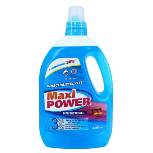 Гель для стирки Maxi Power UNIVERSAL 3.3 л 97970 - фото 11462