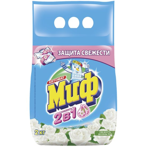 Стиральный порошок Миф Свежесть долины роз 2 кг 98021 - фото 11516