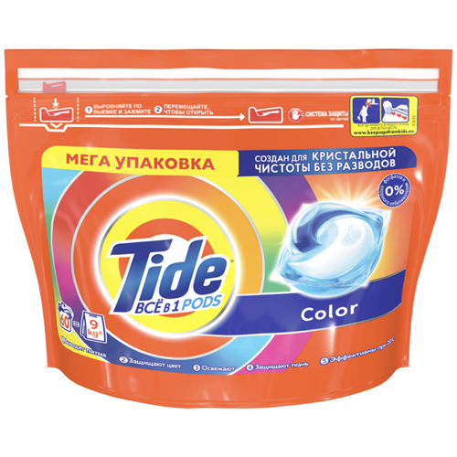 Капсулы для стирки белья Tide Color 60 шт 98112 - фото 11670