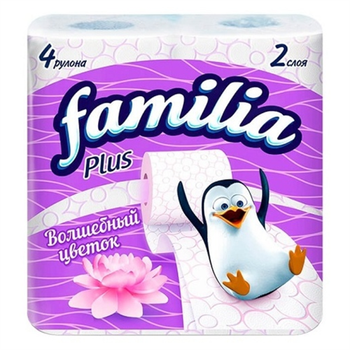 Туалетная бумага Familia Волшебный цветок 2 слоя 4 шт 98316 - фото 11887