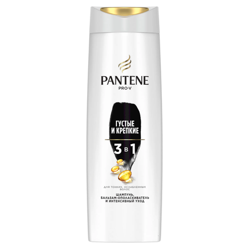 Шампунь Pantene Pro-V 3в1 Густые и крепкие 360 мл 98475 - фото 12046