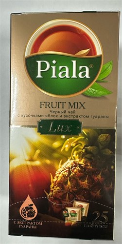 Чай черный Пиала LUX с кусочками яблок и экстрактом гуараны 25 пакетиков 98698 - фото 12316