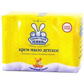 Крем-мыло Ушастый Нянь С оливковым маслом и ромашкой 4шт 96030