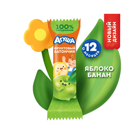 Фруктовый батончик Агуша яблоко-банан 15 гр 96183