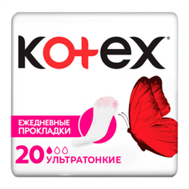 Прокладки ежедневные Kotex Ультратонкие 20шт 96203