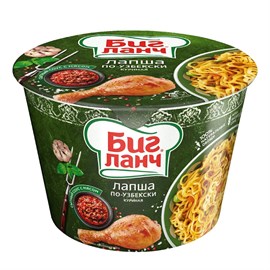 Лапша Биг Ланч курица по-узбекски 90 гр 96916
