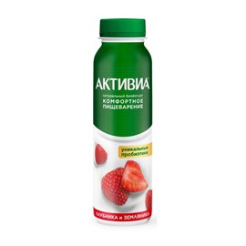 Биойогурт Активиа питьевая Клубника-земляника 670 гр 97124
