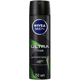 Дезодорант-антиперспирант спрей Nivea Men Ultra Titan 150мл 97333