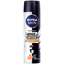 Дезодорант-антиперспирант спрей Nivea Men Черное и Белое Extra 150мл 97334
