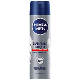 Дезодорант-антиперспирант спрей Nivea Men Серебряная защита 150мл 97341