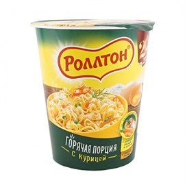 Лапша Ролтон яичная с курицей стакан 70 гр 97446