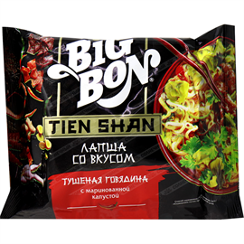 Лапша Big Bon Тушеная говядина с маринованной капустой 85 гр 97449