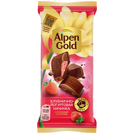 Шоколад Alpen Gold с клубнично-йогуртовой начинкой 80гр 97471