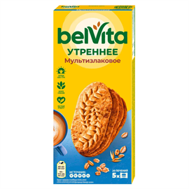 Печенье ВelVita Утреннее мультизлаковое 225 гр 97498