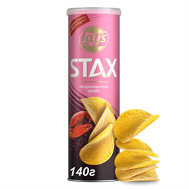 Чипсы картофельные LAY'S Stax Королевский краб 140гр 97584