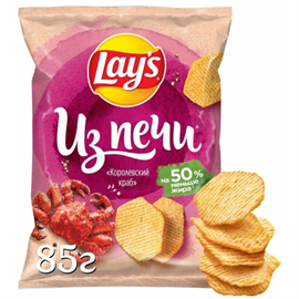 Чипсы картофельные LAY'S Из печи Королевский краб 85г 97588