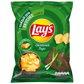 Чипсы картофельные LAY'S Зеленый лук 225гр 97599