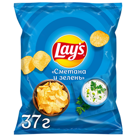 Чипсы картофельные LAY'S Сметана и зелень 37гр 97604