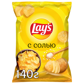 Чипсы картофельные LAY'S С солью 140гр 97608