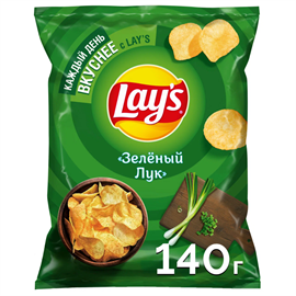 Чипсы картофельные LAY'S Зеленый лук 140 гр 97613
