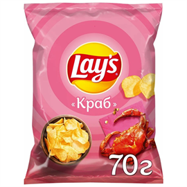 Чипсы картофельные LAY'S Краб 70 гр 97617