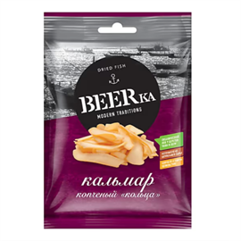 Beerka кальмар копченые кольца 8 гр 97648