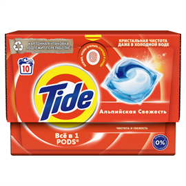 Капсулы для стирки белья Tide Альпийская свежесть 10 шт 98158