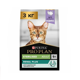 Корм для взрослых кошек Purina PRO PLAN с индейкой 3 кг 98279