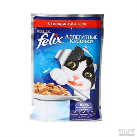 Корм FELIX говядина в желе 75 гр 98283