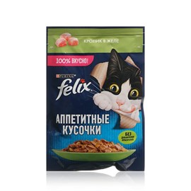 Корм FELIX кролик в желе 75 гр 98289