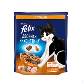 Корм FELIX Двойная вкуснятина с птицей 1,3 кг 98290