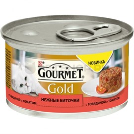 Корм Gourmet Gold нежные биточки говядина и томат 85 гр 98292