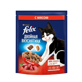 Корм FELIX двойная вкуснятина с мясом 200 гр 98308