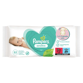Влажные салфетки Pampers Sensitive 52 шт 98317