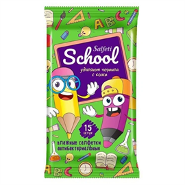 Влажные салфетки School 15шт 98334